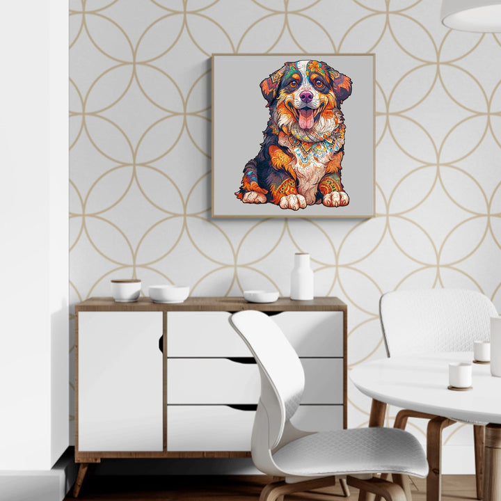 Bernese Mountain Dog Wooden Jigsaw Puzzle-Woodbests