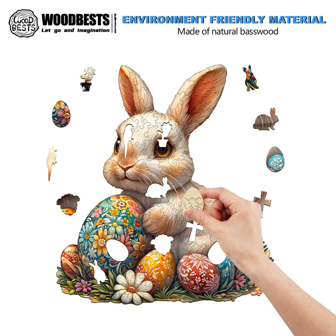 3D Osterhase Holzpuzzle