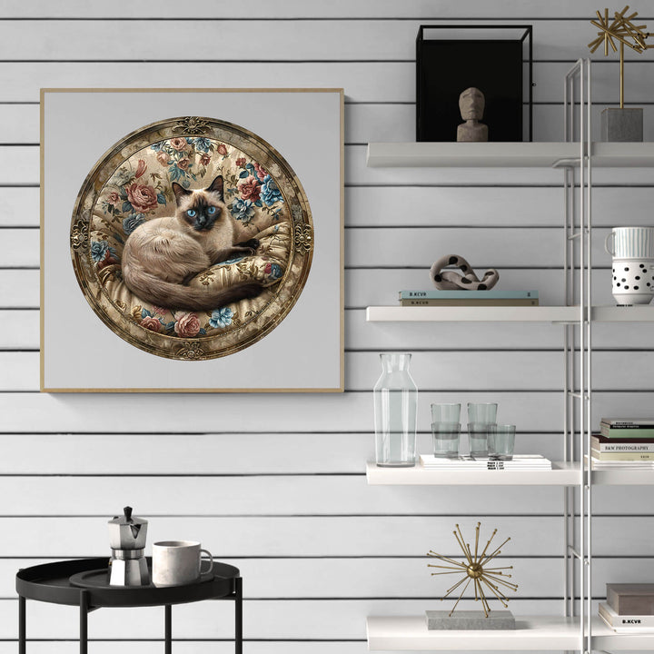Antike Siamkatze Holzpuzzle