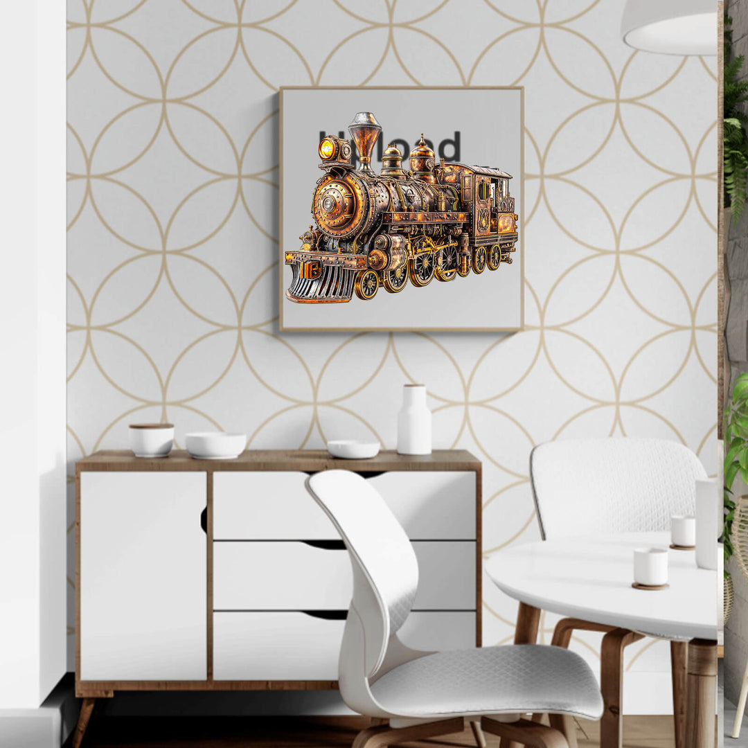 Mechanisches Dampfzug Holzpuzzle