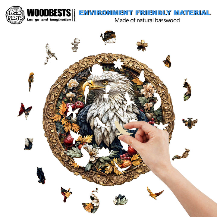 Retro-Adler Holzpuzzle