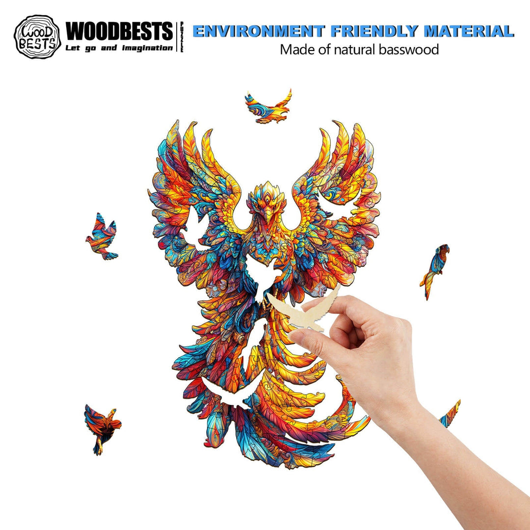 Flammengeborenes Holzpuzzle