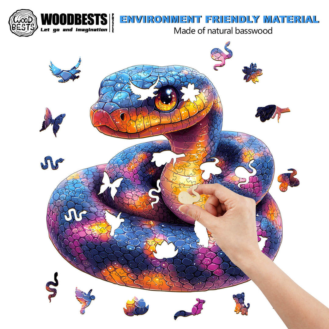 Snake Wooden Jigsaw Puzzle - By Woodbests