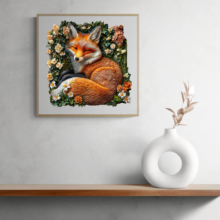 Fuchs-im-Gras-Holzpuzzle
