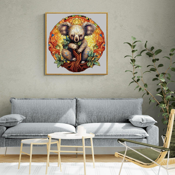 Mandala Koala Wooden Jigsaw Puzzle-Woodbests