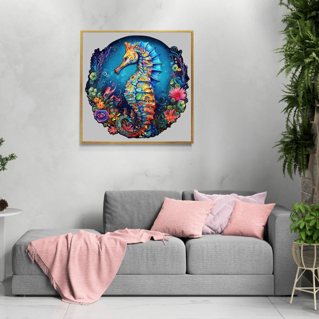 Seahorse 2 Wooden Jigsaw Puzzle-Woodbests