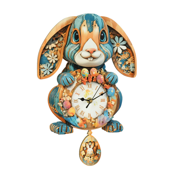 Kaninchen - 3D Holzuhr Puzzle Bastelset