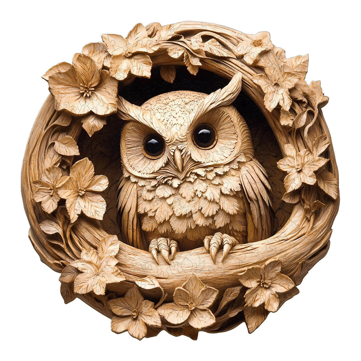 3D Owl-1 Wooden Jigsaw Puzzle - Woodbests