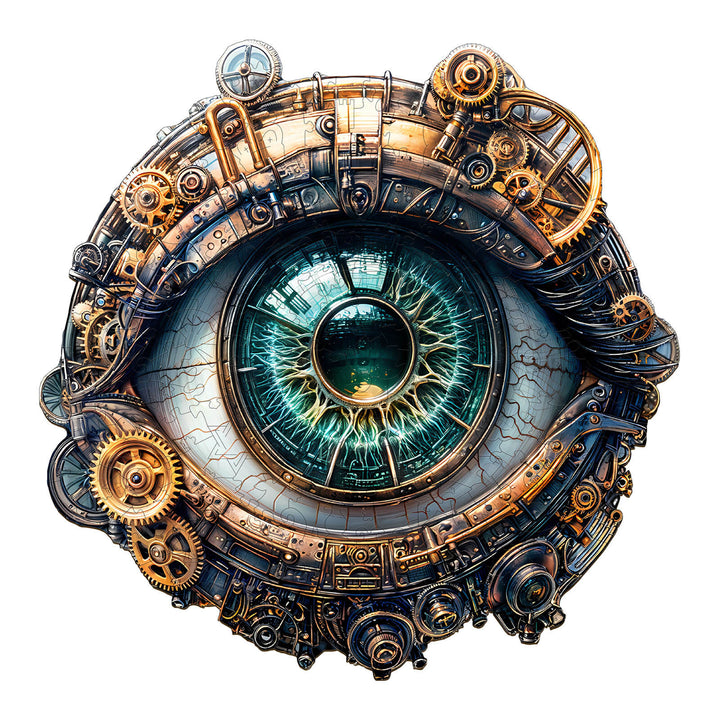 3D Roboter-Augen Holzpuzzle
