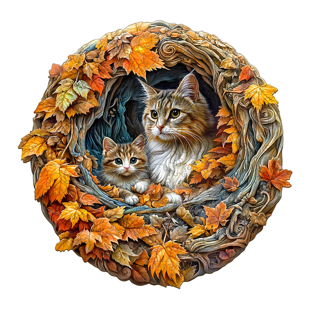 3D Mutterkatze Holzpuzzle