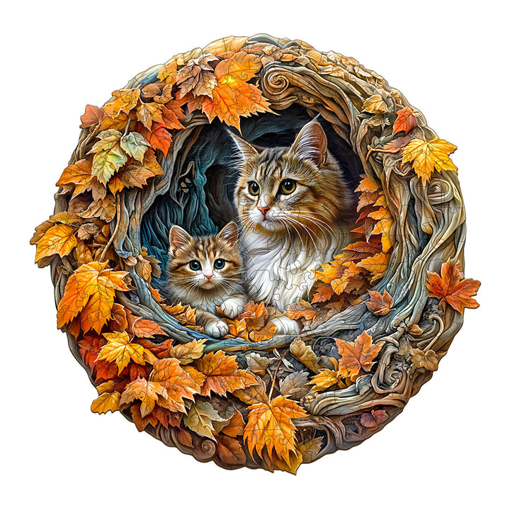 3D Mutterkatze Holzpuzzle