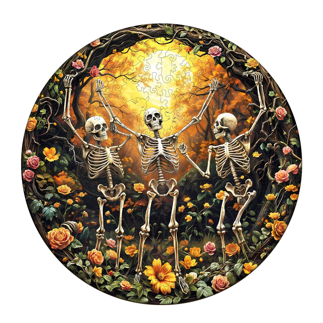 Skeleton Moon Glee Wooden Jigsaw Puzzle