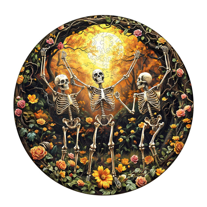 Skeleton Moon Glee Wooden Jigsaw Puzzle