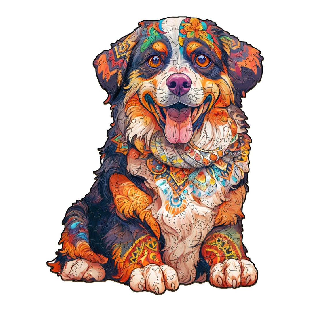 Bernese Mountain Dog Wooden Jigsaw Puzzle-Woodbests