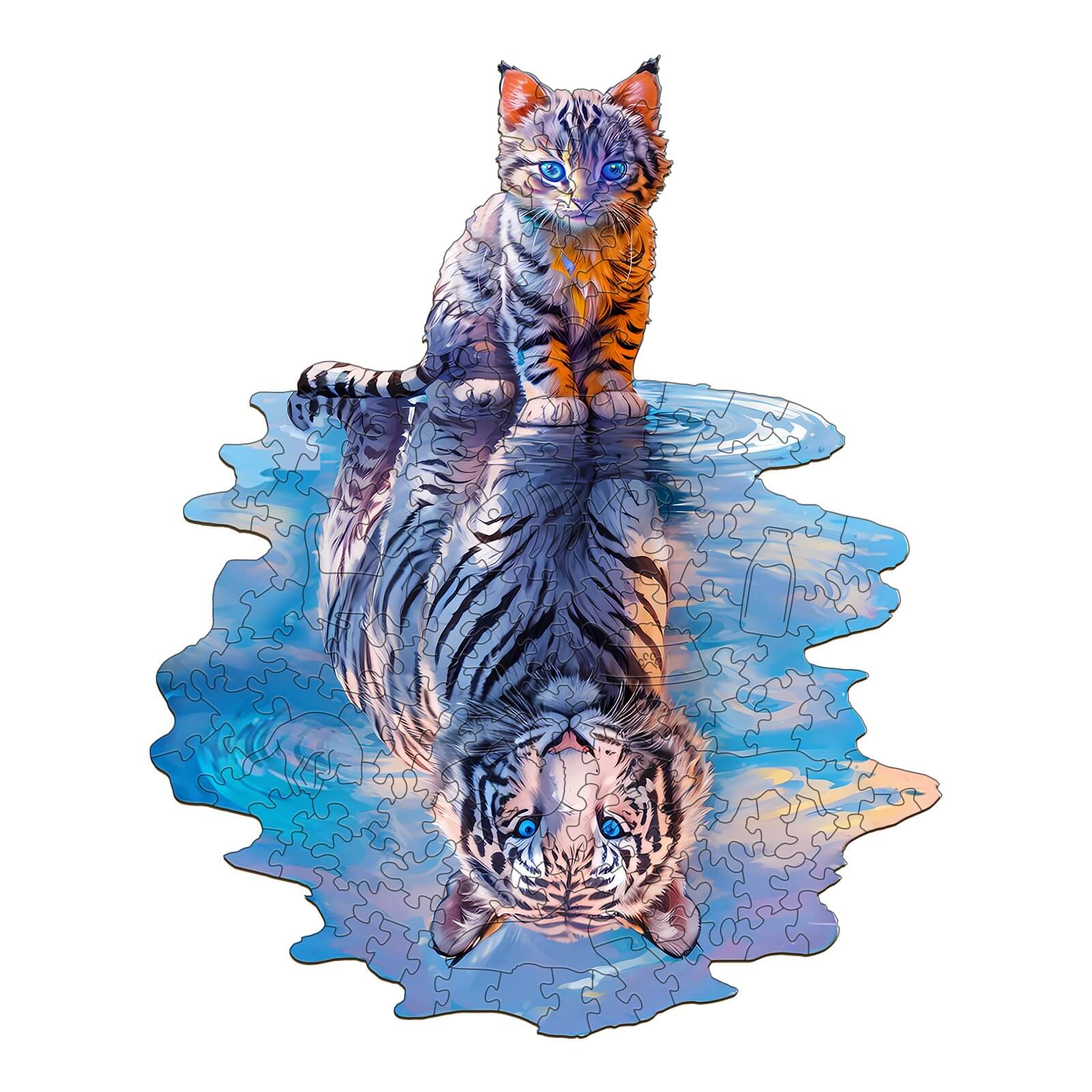 Cat Tiger Wooden Jigsaw Puzzle - By Woodbests