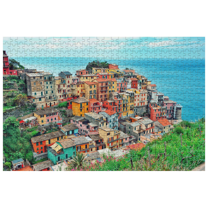 Seaside Village 500 / 1000 Piece Puzzle - Woodbests