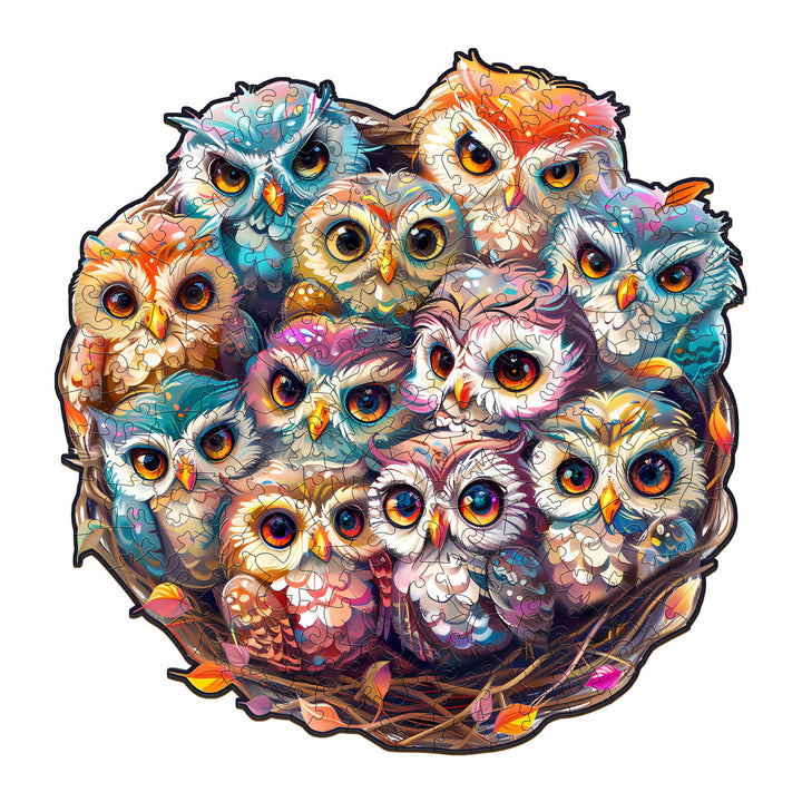 Baby Owls Wooden Jigsaw Puzzle - By Woodbests