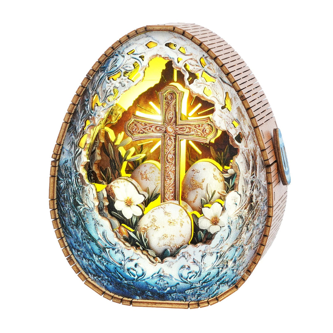 Gesegnete Ostereier - 3D Holz Nachtlicht Bausatz
