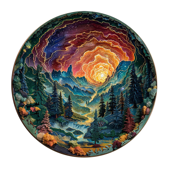 3D cave sky Wooden Jigsaw Puzzle - By Woodbests