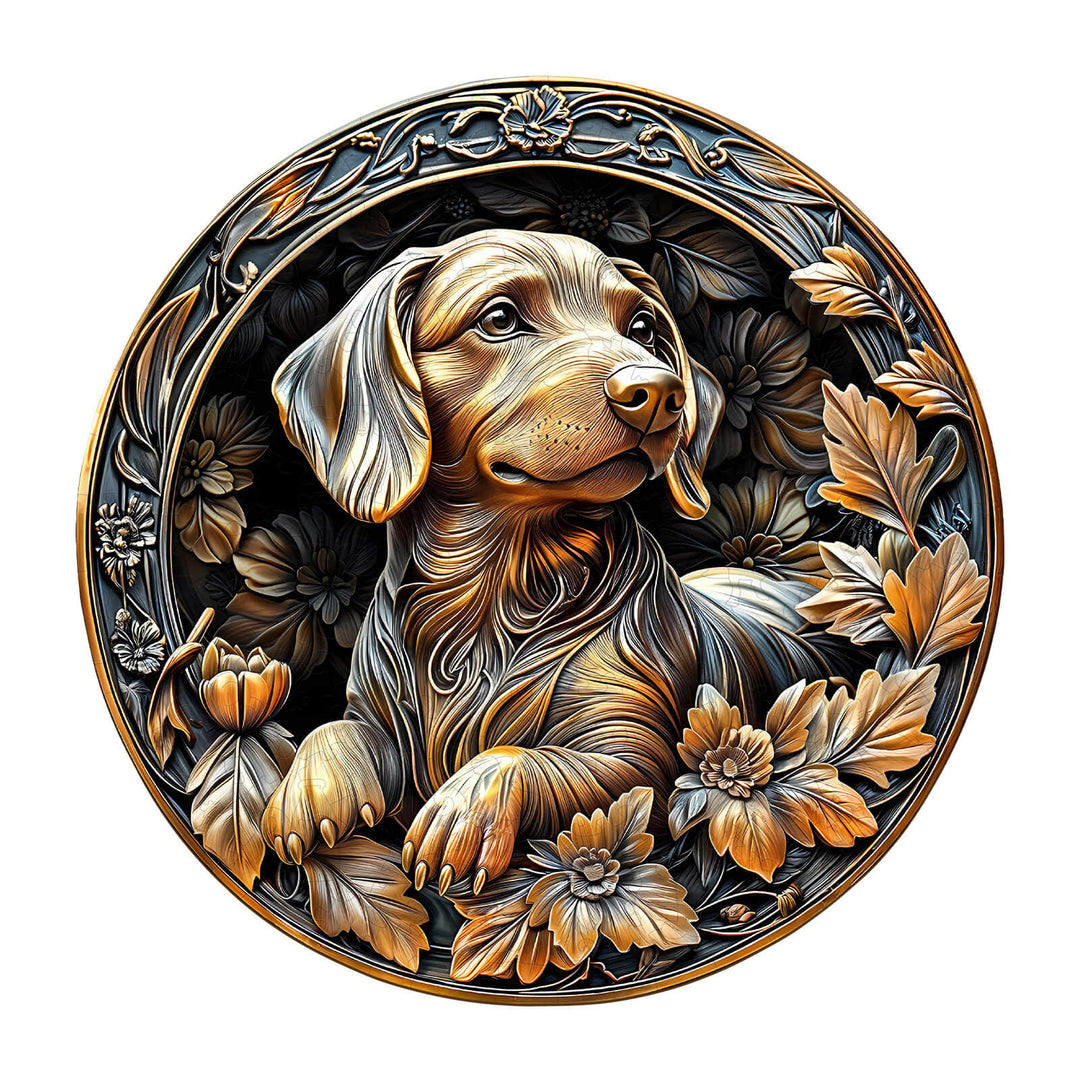 3D Metal Dachshund Wooden Jigsaw Puzzle - Woodbests
