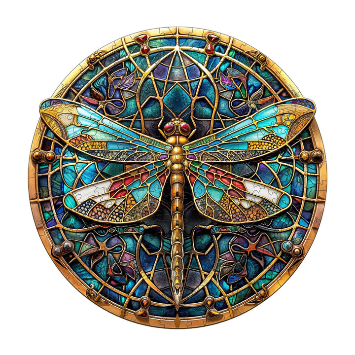 Vintage Dragonfly Wooden Jigsaw Puzzle - By Woodbests