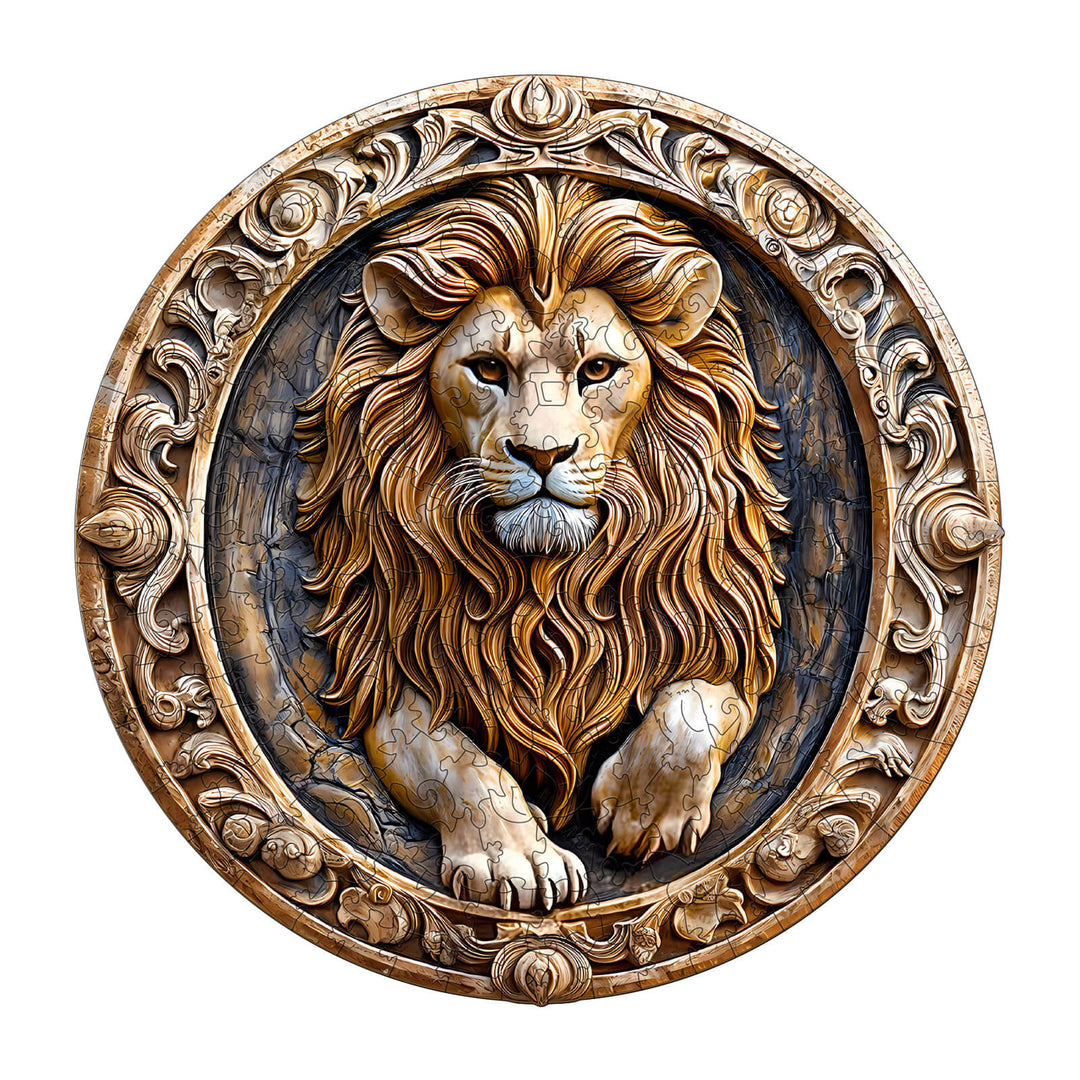 3D-Löwenskulptur Holzpuzzle