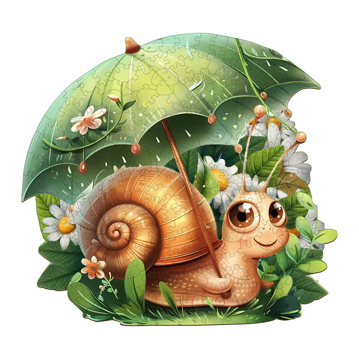 Leisurely Snail Wooden Jigsaw Puzzle - Woodbests