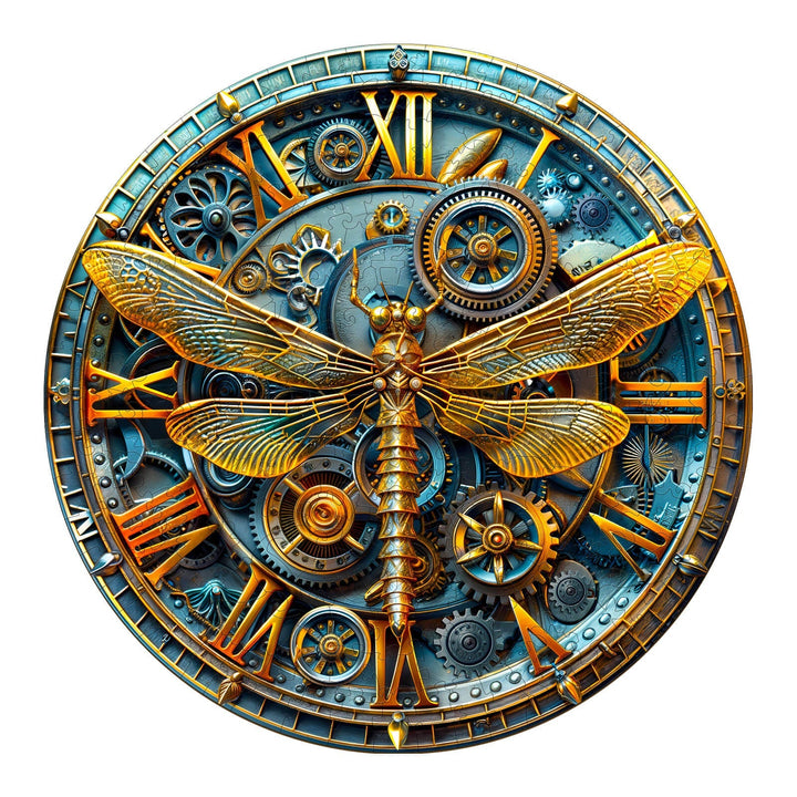 Mechanische Libelle Holzpuzzle