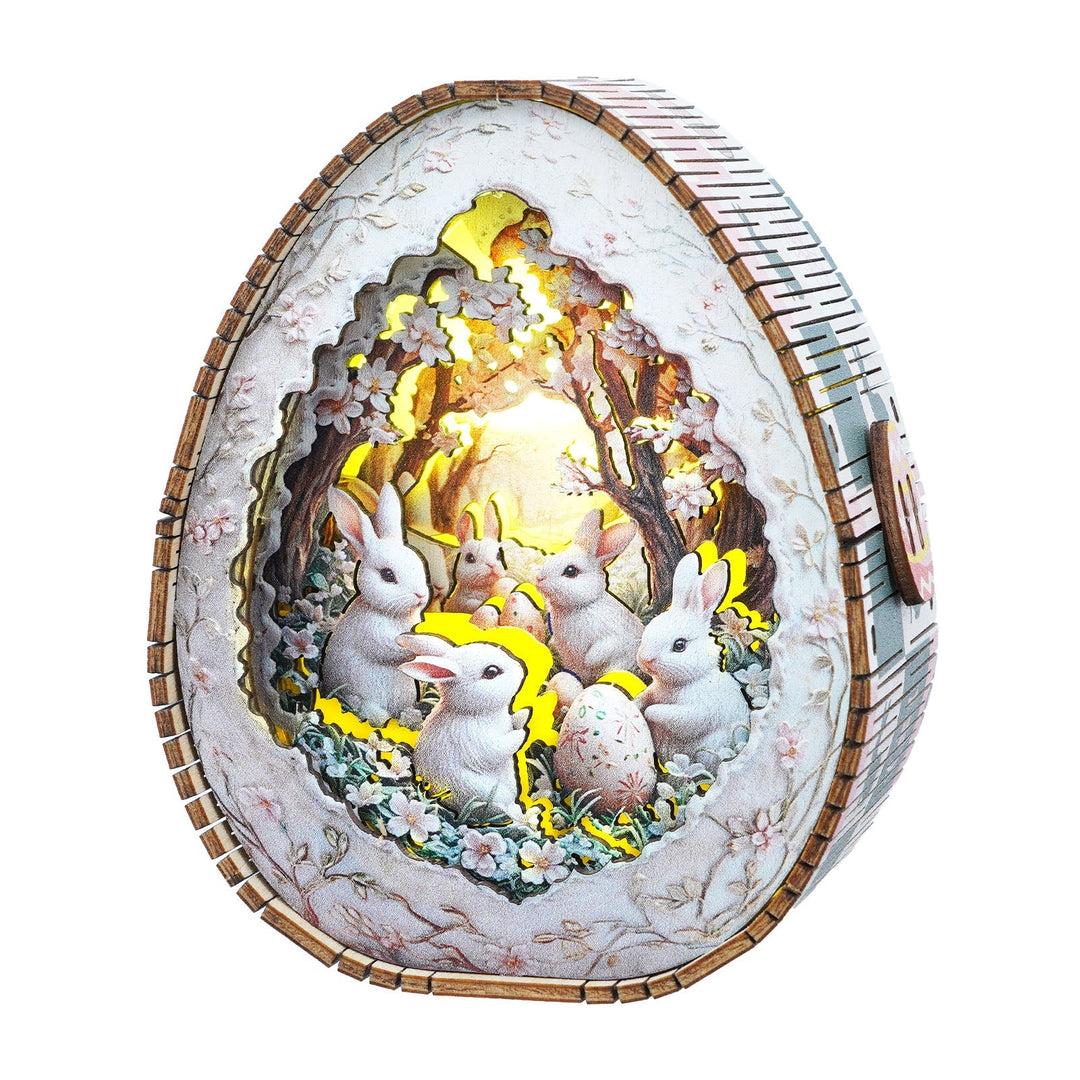 Osterei Geheimreich - 3D Holz Nachtlicht Bausatz