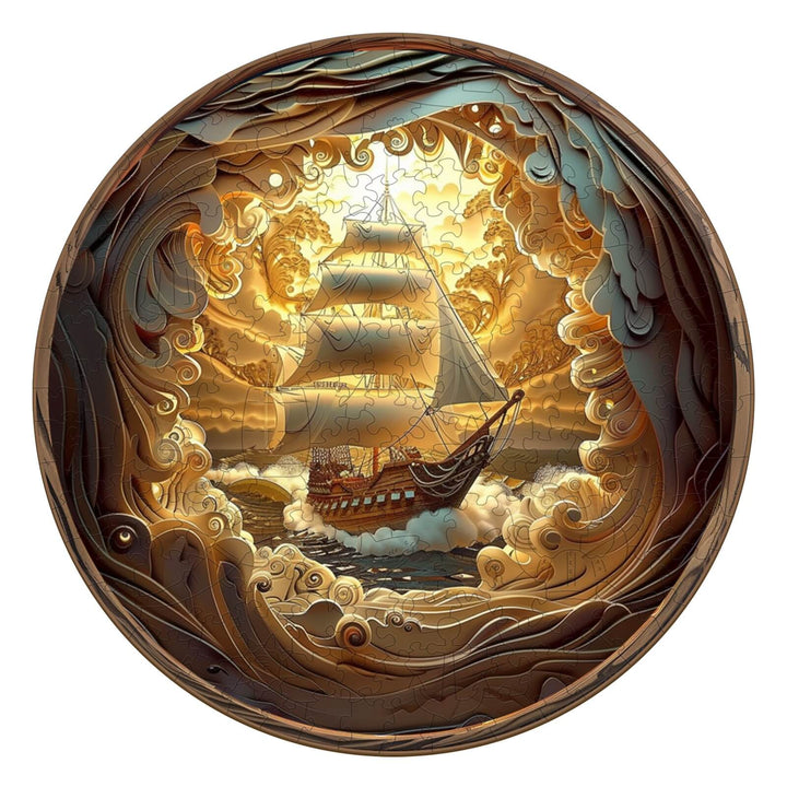 3D Sailing-1 Wooden Jigsaw Puzzle - By Woodbests