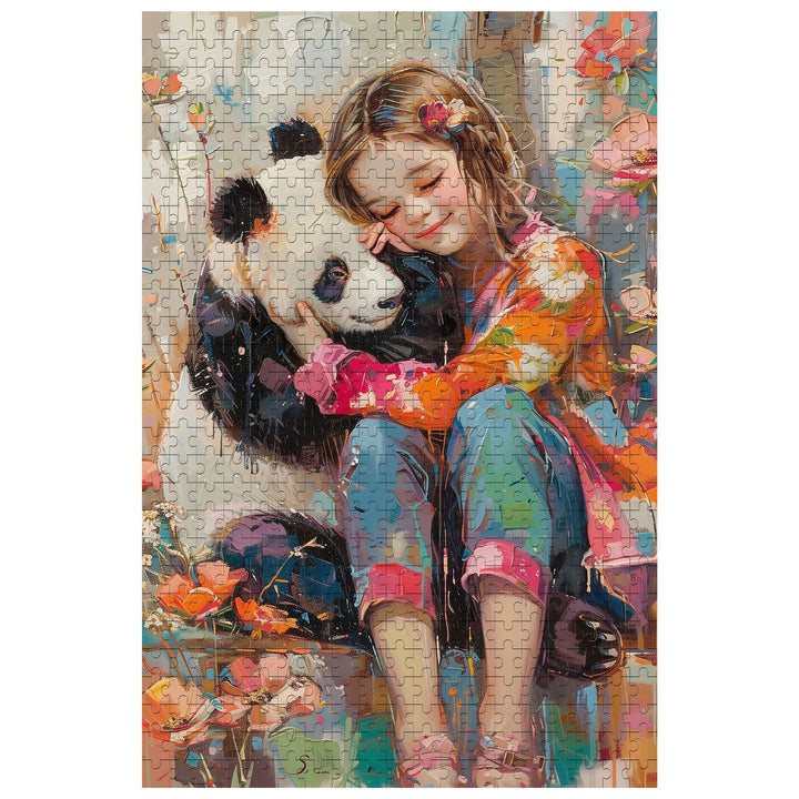 Panda and Girl 500 / 1000 Piece Puzzle - By Woodbests