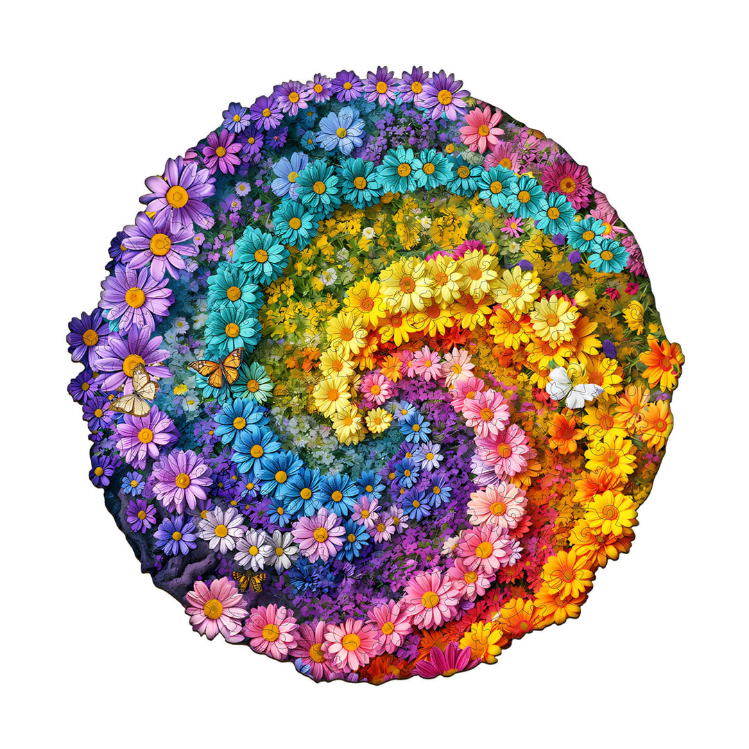 Blumenmeer Holzpuzzle