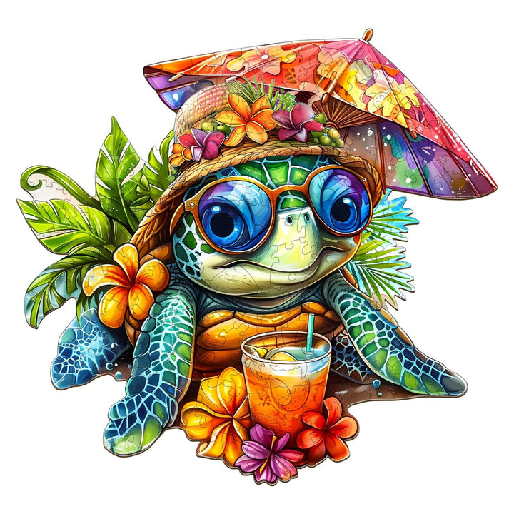 Beach Turtle Wooden Jigsaw Puzzle - By Woodbests