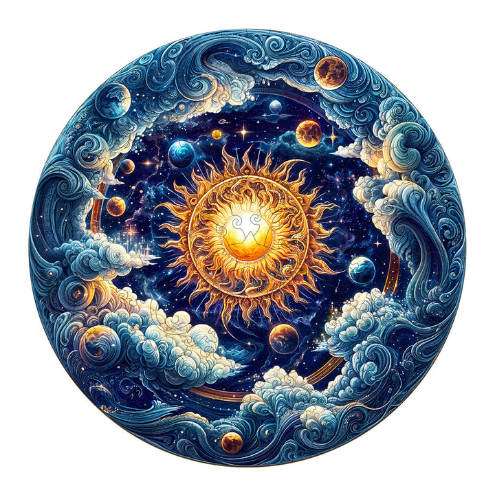 Kosmische Strahlkraft Holzpuzzle
