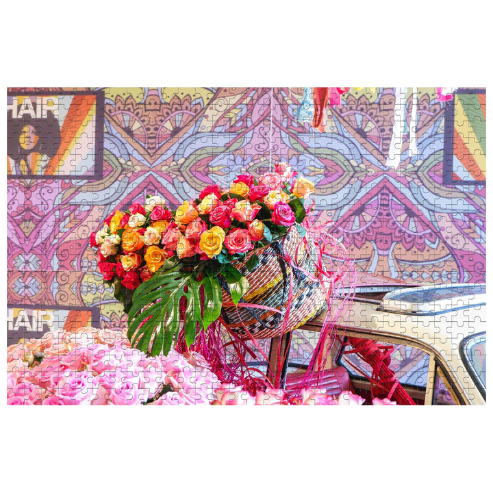 Happy Flower Basket 500 / 1000 Piece Puzzle - Woodbests
