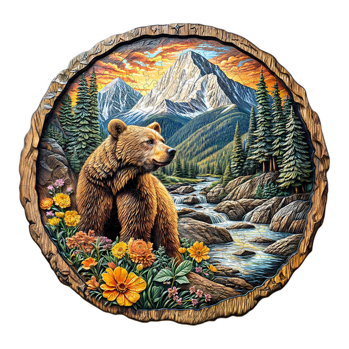 Der Majestätische Bär Holzpuzzle