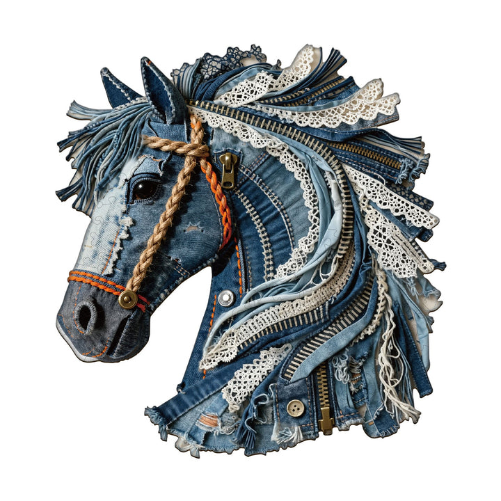 Denim Horse Holzpuzzle