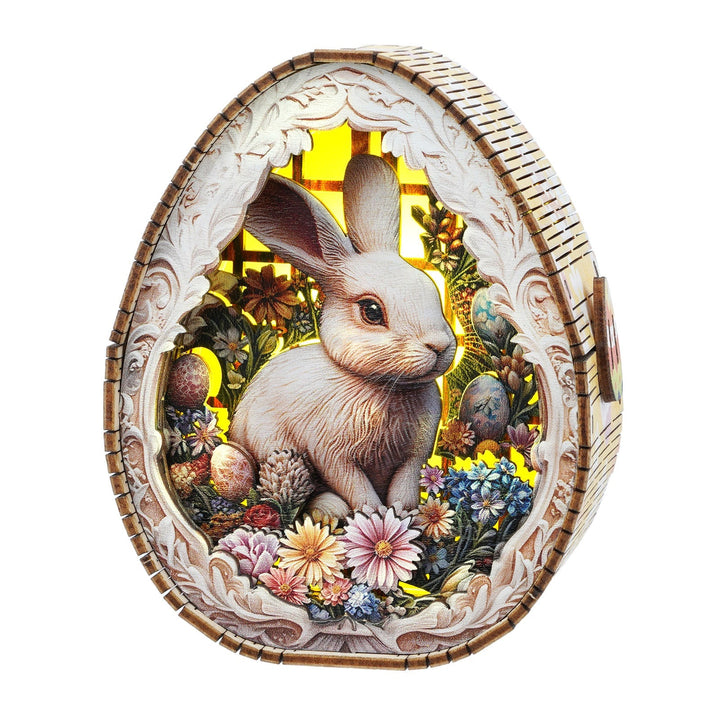Osterhase Bote - 3D Holz Nachtlicht Bausatz