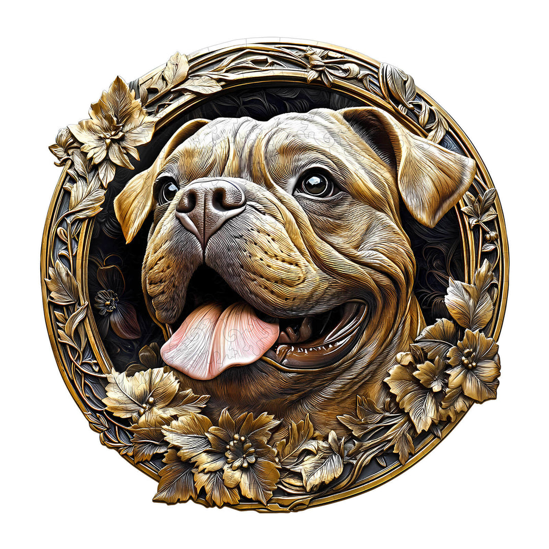 3D Metal French Bulldog Wooden Jigsaw Puzzle - Woodbests