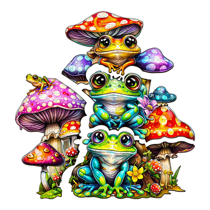 Party Puzzle-Froschfamilien