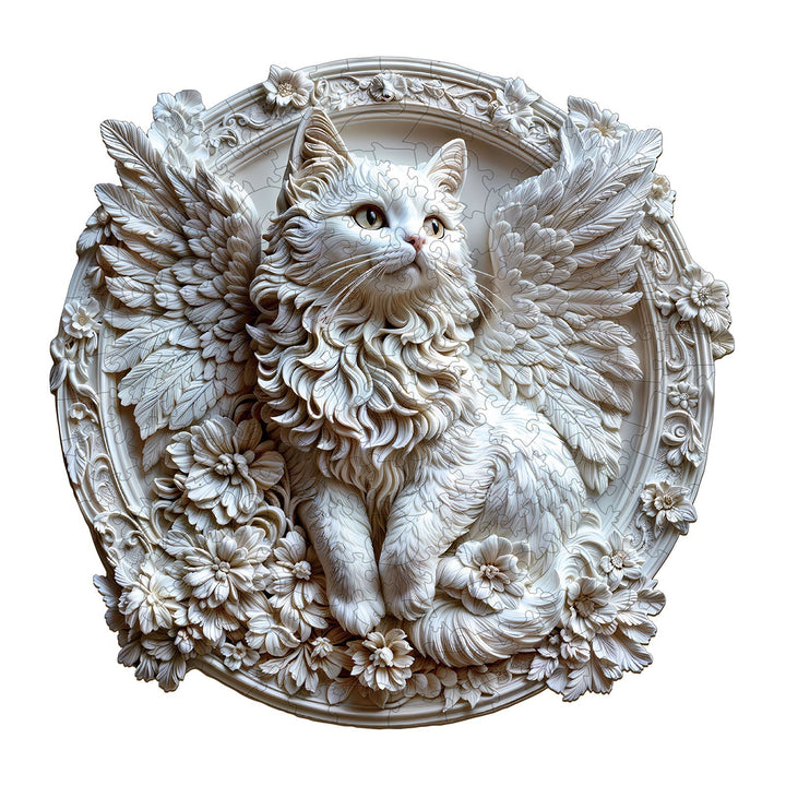 3D Engels-Katzen Holzpuzzle