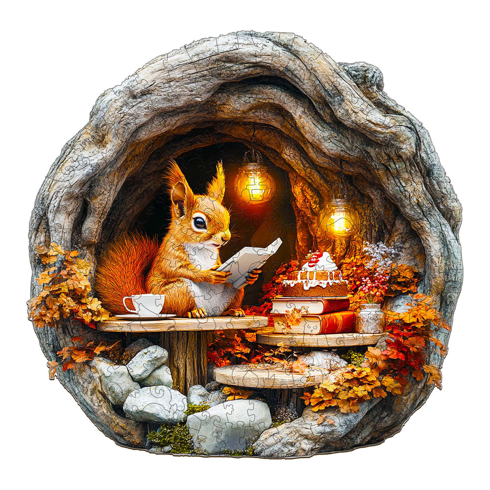 3D Burrow Squirrel Wooden Jigsaw Puzzle - By Woodbests