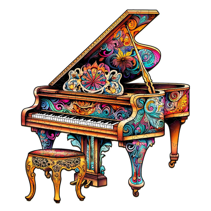 Touching Piano Wooden Jigsaw Puzzle-Woodbests