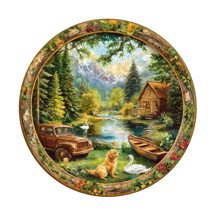 Seeufer-Melodie Holzpuzzle