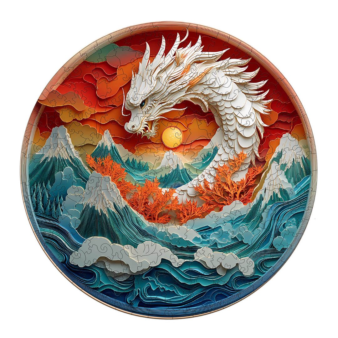 3D Colorful Dragon-2 Wooden Jigsaw Puzzle - By Woodbests