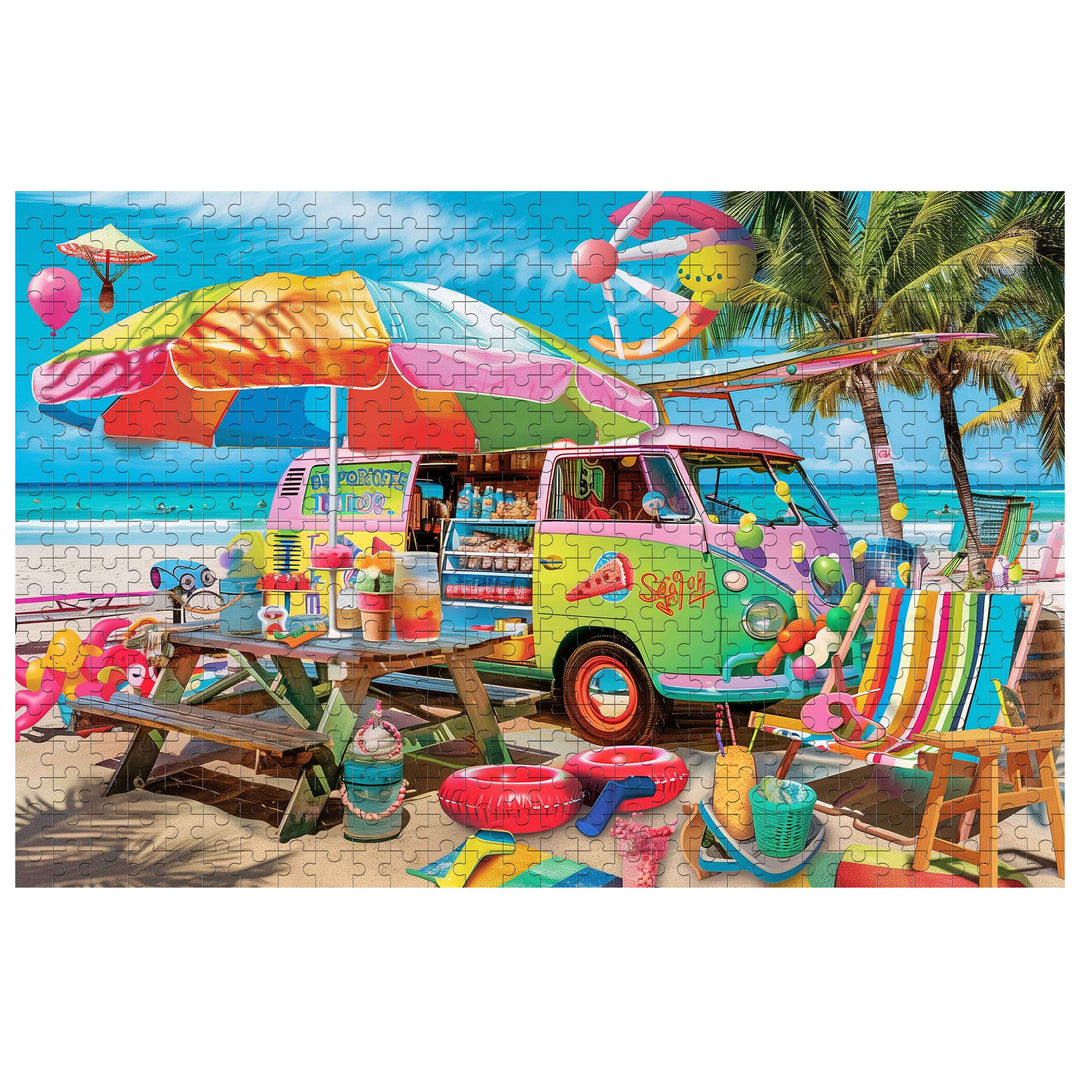 Beach Food Truck 500 / 1000 Piece Puzzle - Woodbests