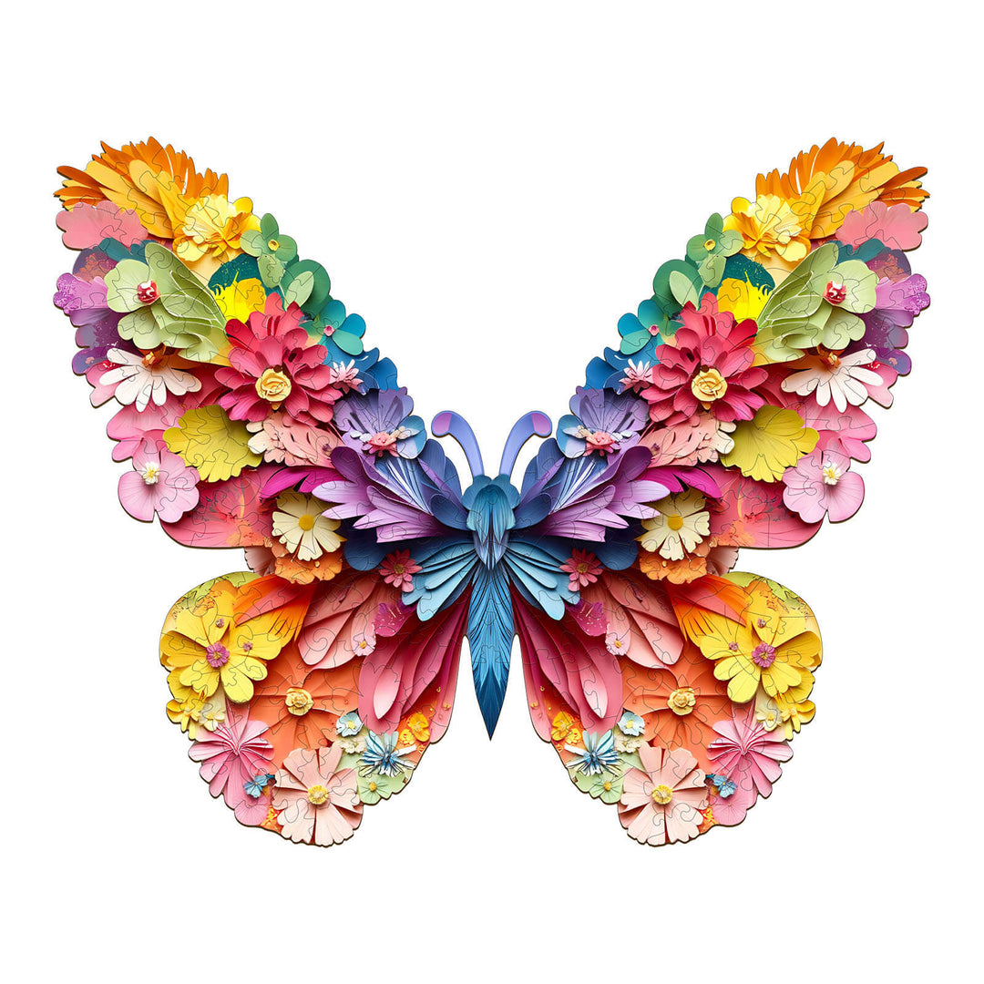 3D Colorful Butterfly Wooden Jigsaw Puzzle - By Woodbests