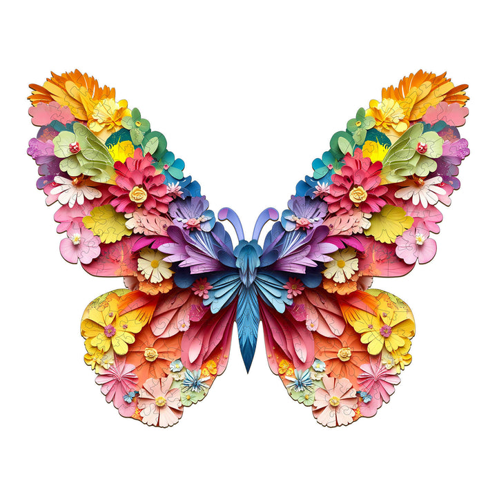 3D Colorful Butterfly Wooden Jigsaw Puzzle - By Woodbests
