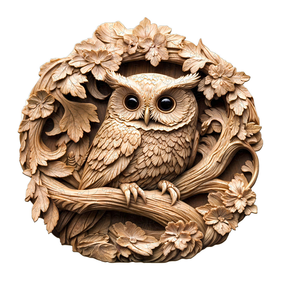 3D Owl-2 Wooden Jigsaw Puzzle - By Woodbests