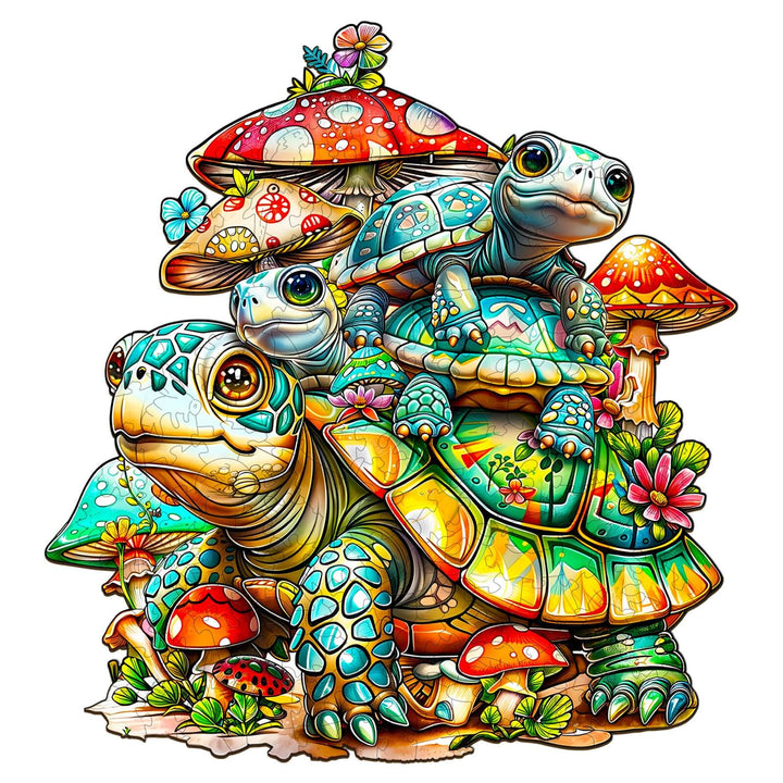 Turtle family Wooden Jigsaw Puzzle - By Woodbests